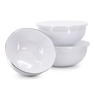 Solid Mixing Bowls, White