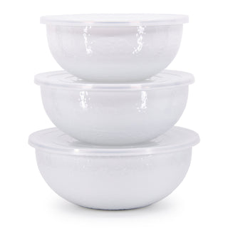 Solid Mixing Bowls, White