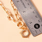 Sun Moon Charms Chain Linked Toggle Necklace