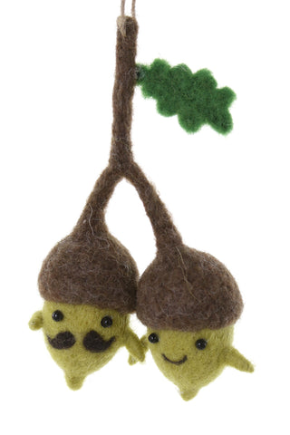 Acorns in Love Ornament