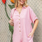 Pink Button Down Romper