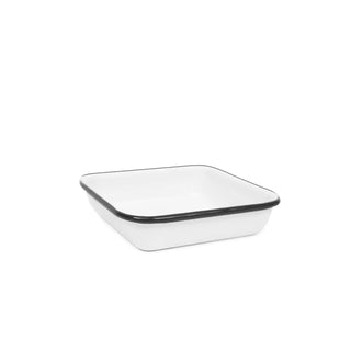 Vintage Small Square Tray Black Rim