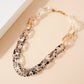 Splatter Chain Link Necklace - Ombre/Earth Tones