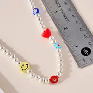 Smile Flower Bead Necklace