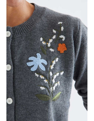 Cardigan Gray with embroidery