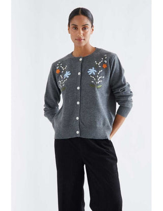 Cardigan Gray with embroidery
