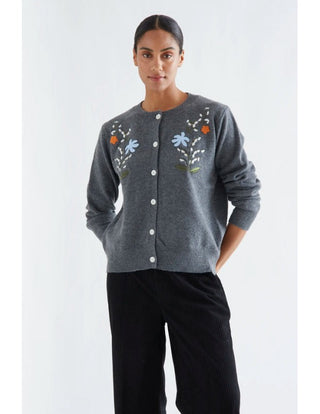 Cardigan Gray with embroidery
