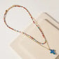 Layered Murano Cross Bead Necklace