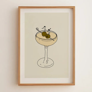 Classic Cocktail Wall Art Print Retro Vintage Bar Home Decor