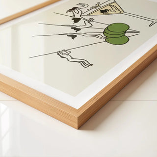 "Pole Vault" Vintage Martini Wall Art Print