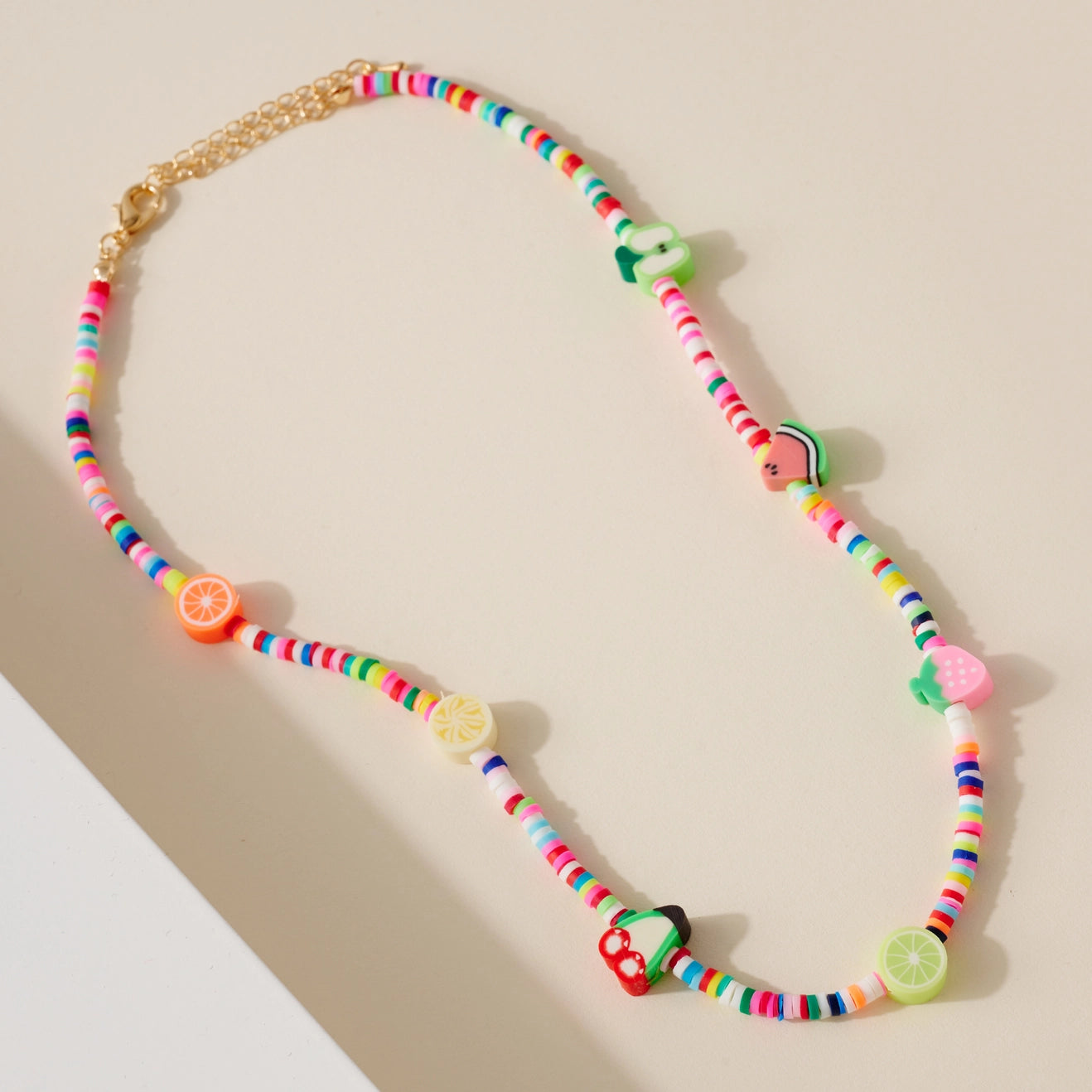 Multi Fruits Beaded Necklace
