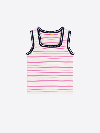 Fuchsia Striped Tank