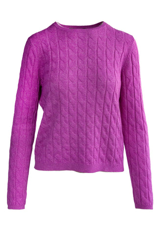 Crew Neck Cable Knit Sweater