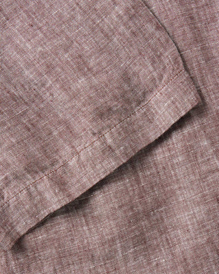 The Short Sleeve Jack in Burgundy Linen