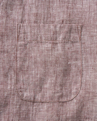 The Short Sleeve Jack in Burgundy Linen