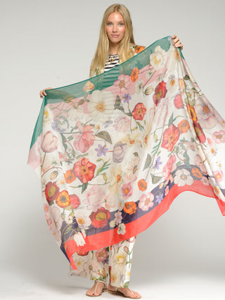 Multicolor Floral Print Scarf