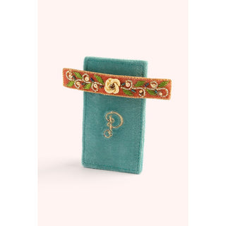 Tangerine Floral - Single Hair Barrette