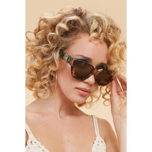 Luxe Sunglasses - Zelia in Tortoiseshell and Olive