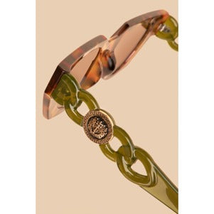 Luxe Sunglasses - Zelia in Tortoiseshell and Olive