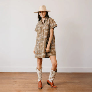 Olive Green Bandana Dress