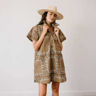Olive Green Bandana Dress