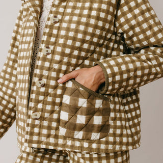 Painted Gingham Barn Jacket