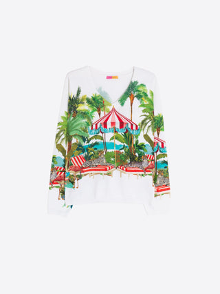 Tropical Garden Print Sweater