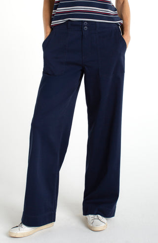 Utility Patch Pocket Wide Leg Pant