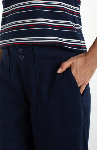 Utility Patch Pocket Wide Leg Pant