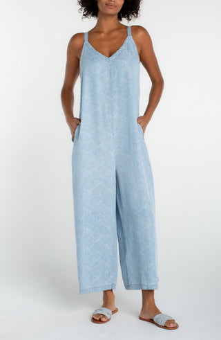 Wide Leg Cropped Jumpsuit