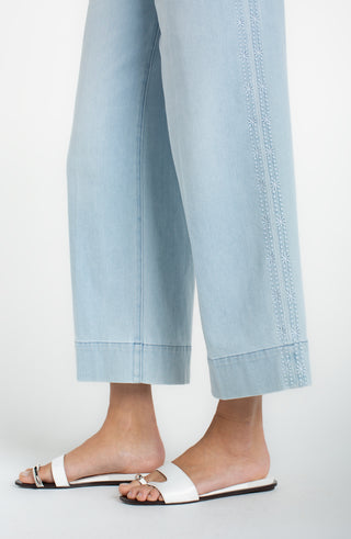 Stride Crop Wide Leg w/ Embroidery
