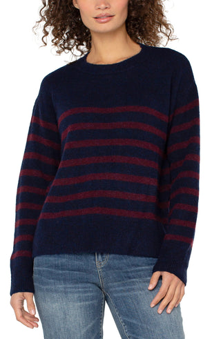 Crew Neck Drop Shoulder Sweater