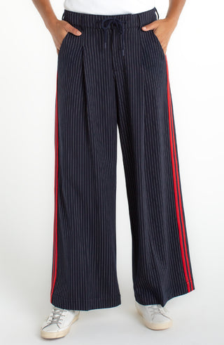 Pleated Trouser w/ Side Stripe