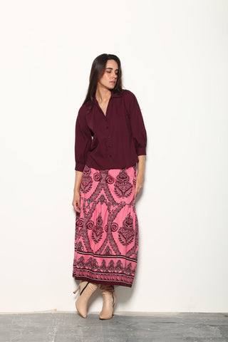 Ada Salmon Motif Skirt