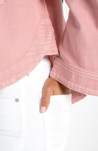 High/ Low Denim Shacket