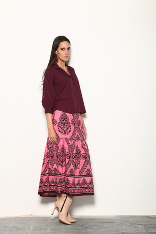 Ada Salmon Motif Skirt