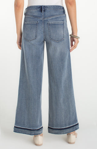 Super Stride Wide Leg Denim w/ Shadow Cuff - 30"