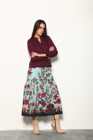 Ada Floral Mosaic Skirt