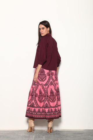 Ada Salmon Motif Skirt