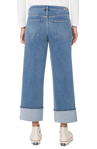 Morgan Cuffed Wide Leg Denim