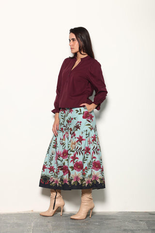 Ada Floral Mosaic Skirt