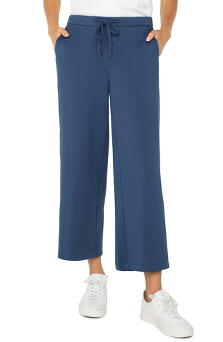 Pull On Wide Leg Crop Trouser