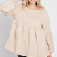 French Terry Bubble Sleeved Top (3 colors)