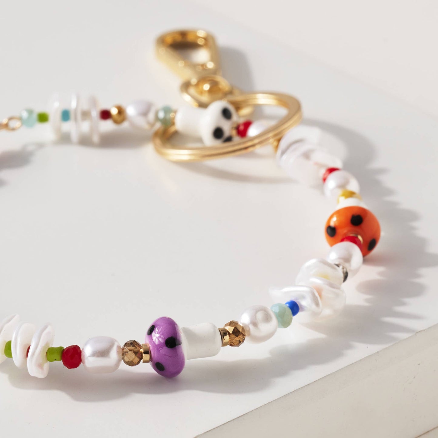 Mushroom Pearl Beads Key Chain